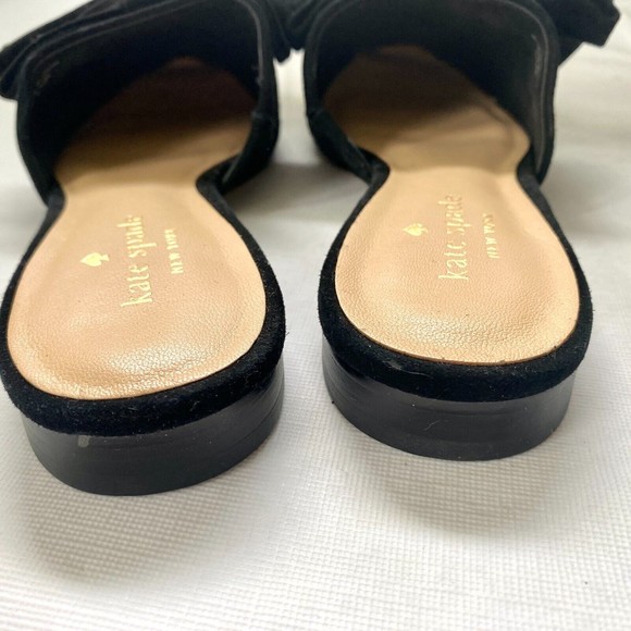 Kate Spade Black Mules Classic Suede Design - Picture 5 of 9